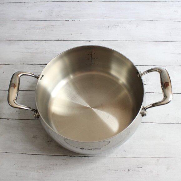 NEW Tupperware Chef Series Dutch Oven Stock Pot Stainless Steel 6 Qt with Cover - Picture 3 of 8